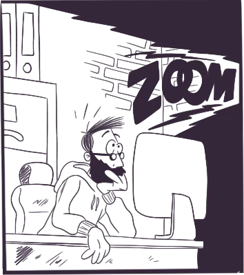 Raúl mirando hacia arriba sorprendido